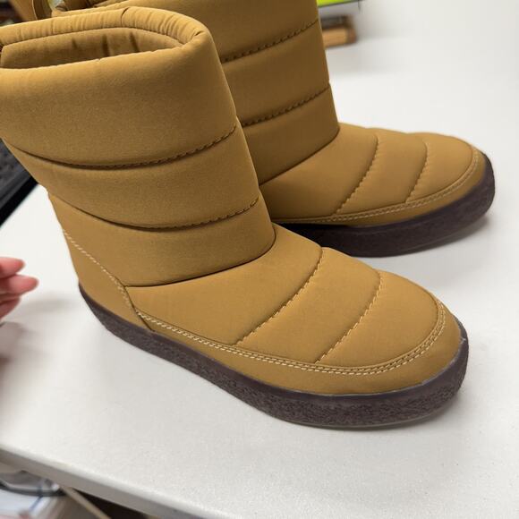 Madewell Toasty Puffer Boots Womens 8 Snow Tan Slip On Warm Winter Waterproof - Picture 8 of 10